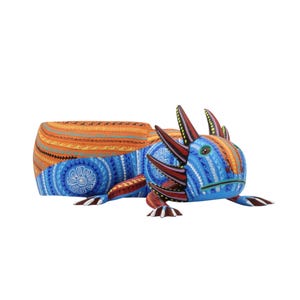 Axolotl Alebrije – Hand-Painted Wooden Mexican Folk Art Sculpture