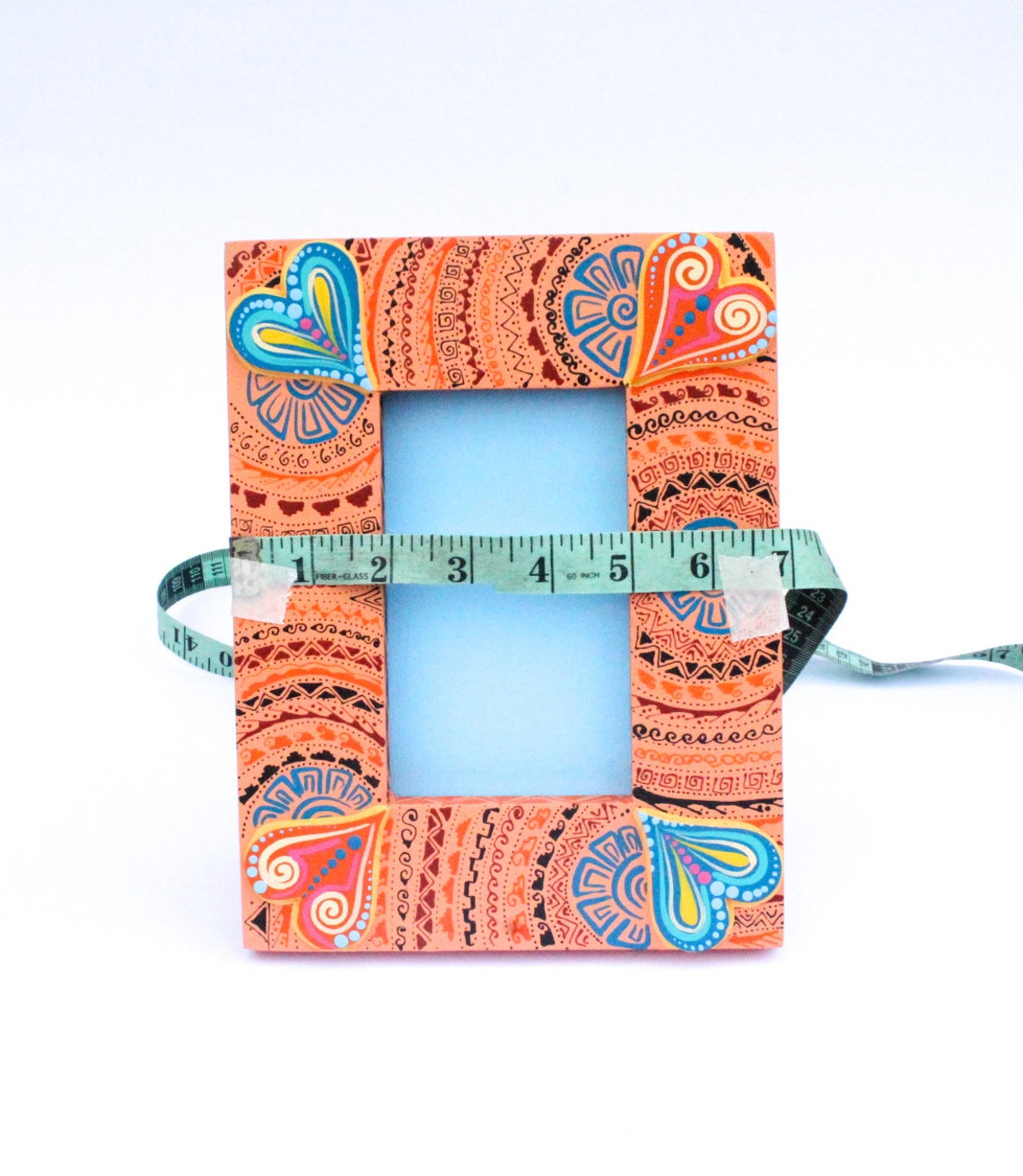 Wooden portrait frame wooden photo frame mexican handicrafts Etsy