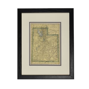 Utah Map, Old Utah State Framed Map, Original Vintage UT Map, Personalized Map, Dad Gift, Map for Dad