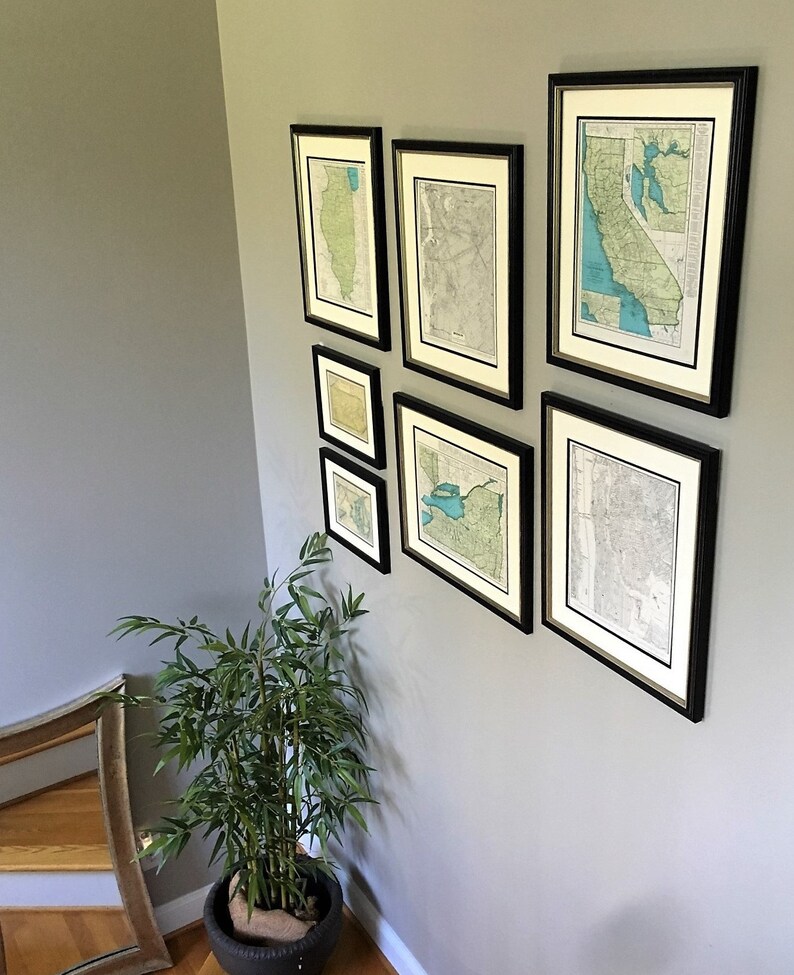 Framed New York City Map Vintage Brooklyn NY Map Original Etsy