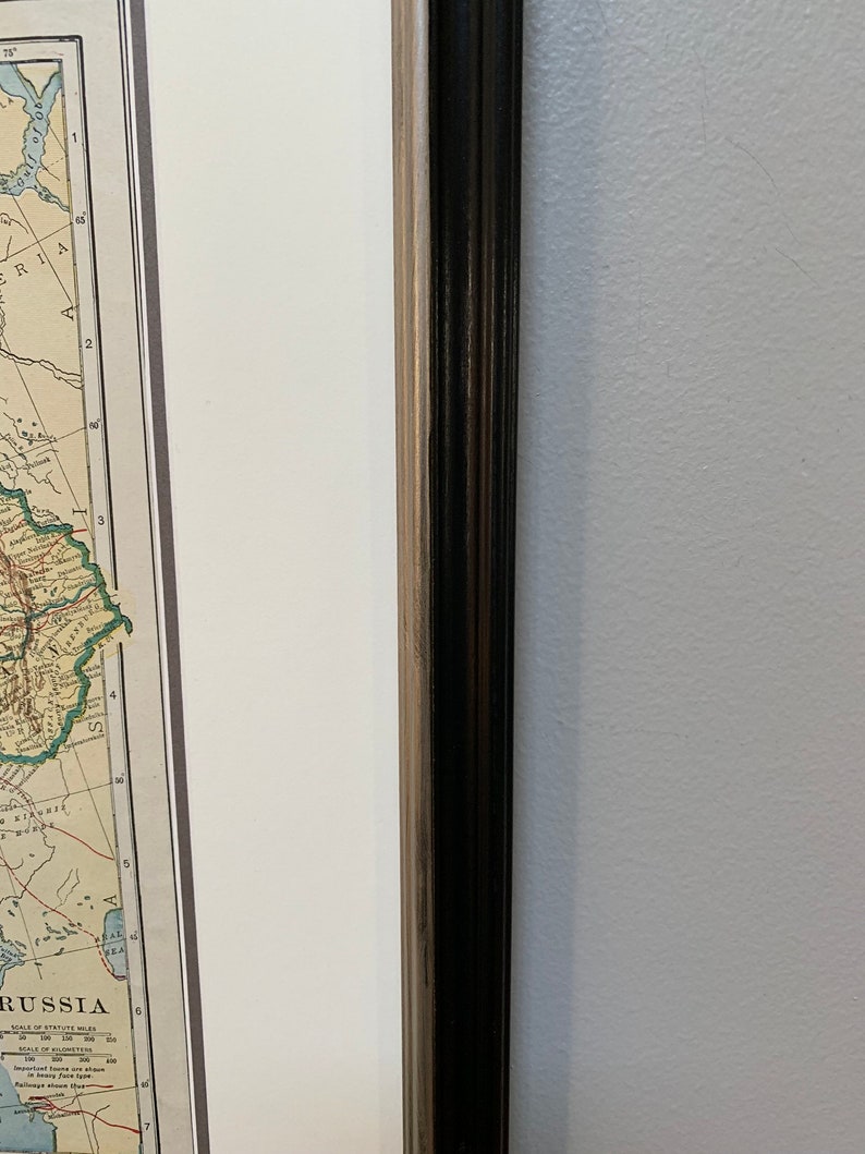Vintage Map, Original Russian Map, Framed Map, Authentic 1920s Wall ...