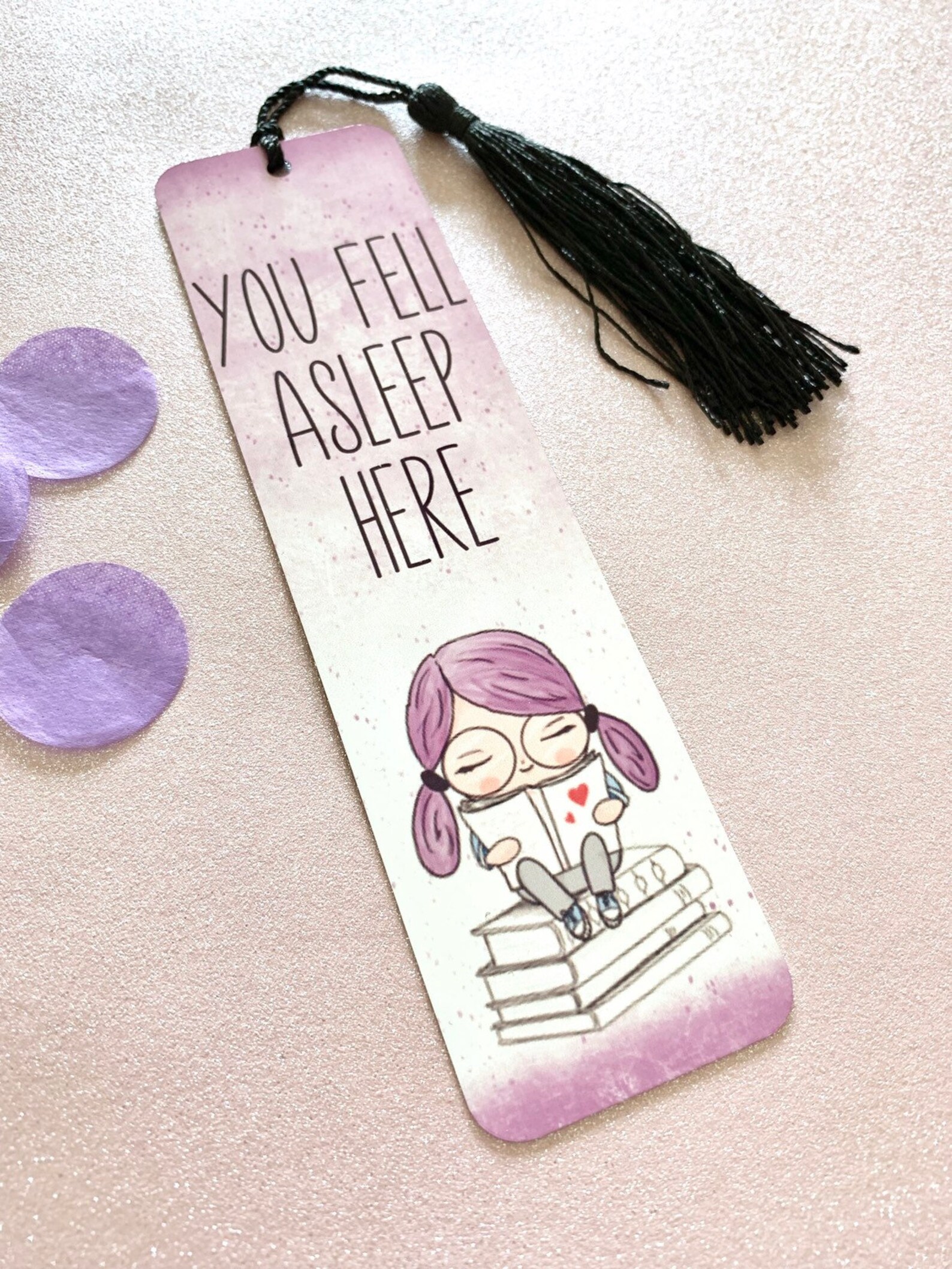 You Fell Asleep Here Illustrated Metal Bookmark Literary Gift Bookish ...
