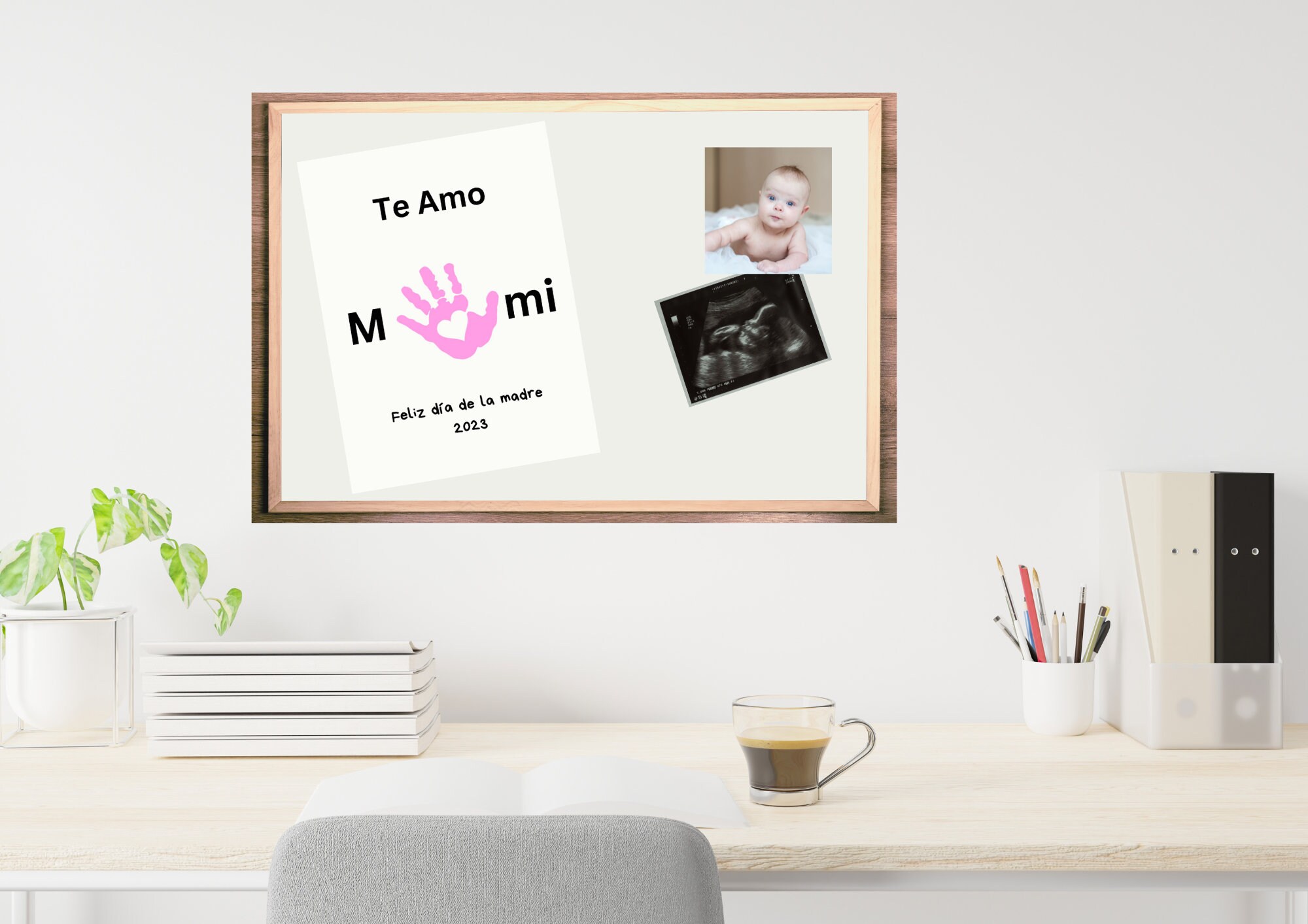 Día de la Madre imprimible. Una descarga digital disponible en 5 tamaños. Esta versión es rosa azul también está disponible.