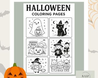 Halloween Coloring Pages for Kids, Ghosts, Pumpkins (PDF)
