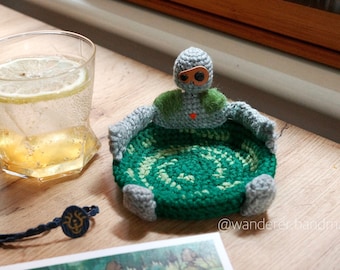Laputa Robot Coaster Pattern, Castle in the Sky, Crochet Tutorial Pattern, Studio Ghibli Amigurumi, Jewellery Box, Ring Holder, Coaster DIY
