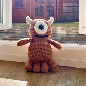 Little Mikey Crochet Pattern, Amigurumi, DIY Pattern, Monster Crochet Pattern, Teddy Bear Doll, PDF Pattern, Mike Wazowski, Alien Crochet
