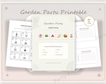 Giochi per feste in giardino con quattro opzioni di stampa / Pacchetto stampabile per bingo, quiz e ricordi per feste estive all'aperto / Download immediato