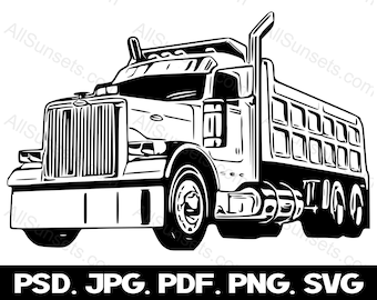 Dump Truck SVG Dirt Tipper Dumping Gravel Hauler Diesel Driver Clipart  Vector Png Eps Svg Jpg Psd File Types Graphics -  New Zealand