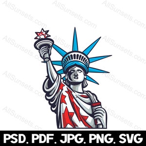 Estátua Patriótica da Liberdade svg png jpg pdf psd Tipos de arquivo Símbolo da caneca de cerveja de Nova York pronta para festa Imprimir sob demanda Gráfico de uso comercial