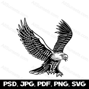 Fliegender Baldadler SVG PNG pdf psd jpg VektorDatei Format USA Grafik Patriotischer Druck auf Nachfrage Kommerzielle Nutzung Clip Art