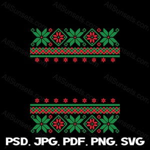 Ugly Christmas Sweater svg png jpg pdf psd Dateitypen Vorlage Hintergrund Tacky Crazy T-shirt Party Kommerzielle Nutzung Print on Demand Grafik