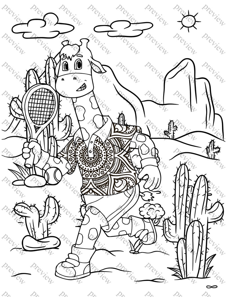 Download Jungle Animals Coloring Book for Toddlers 25 Pages ...