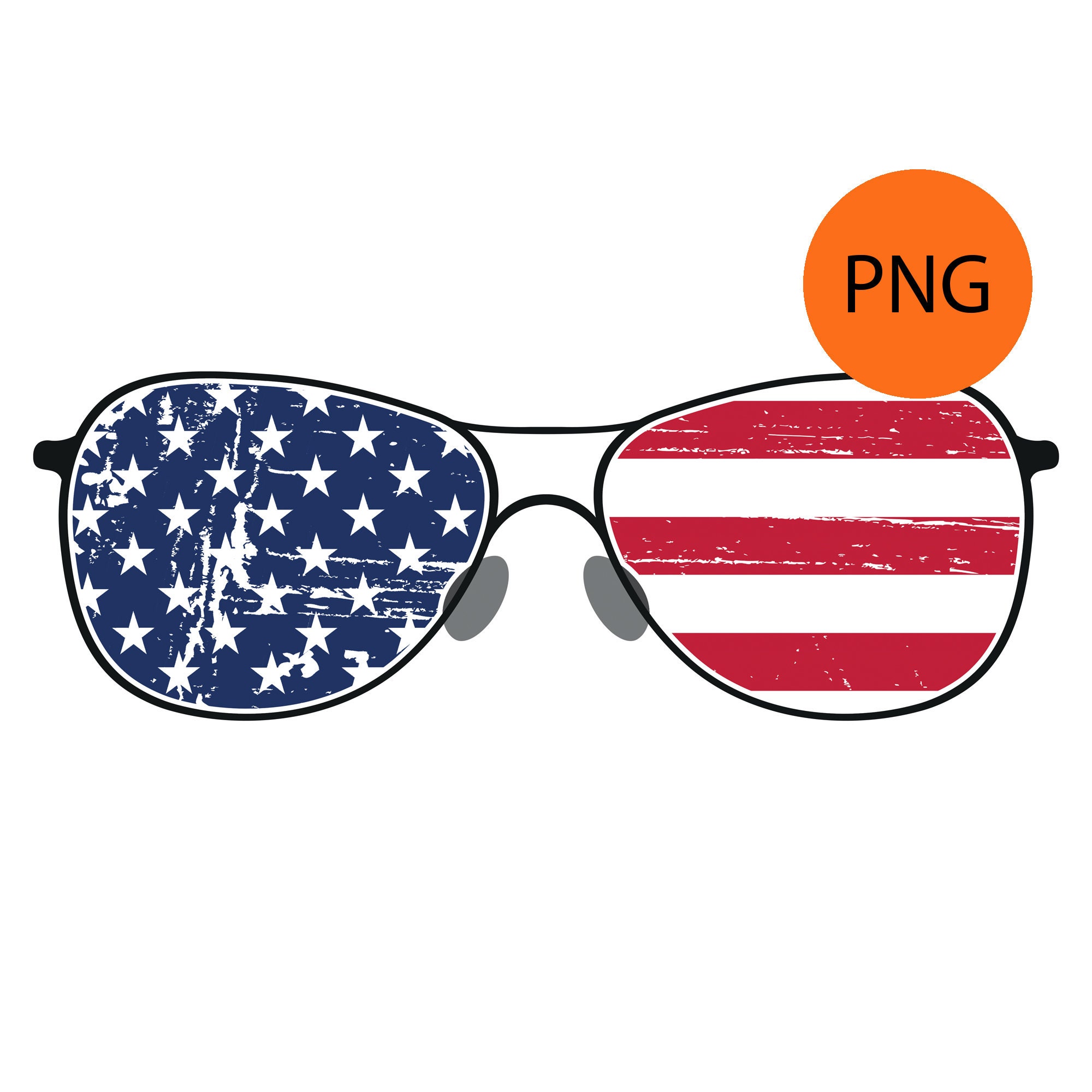 American Flag Sunglasses Shades PNG and SVG File Patriotic 4th Etsy
