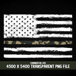 Camouflage Line American Flag PNG Military Memorial Soldier Veterans Grunge Patriotic USA Commercial Transparent Graphic Clipart