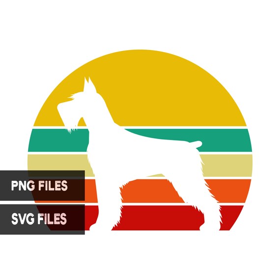 Clip Art & Image Files Dog Retro Vintage Sunset PNG and SVG Cut File ...