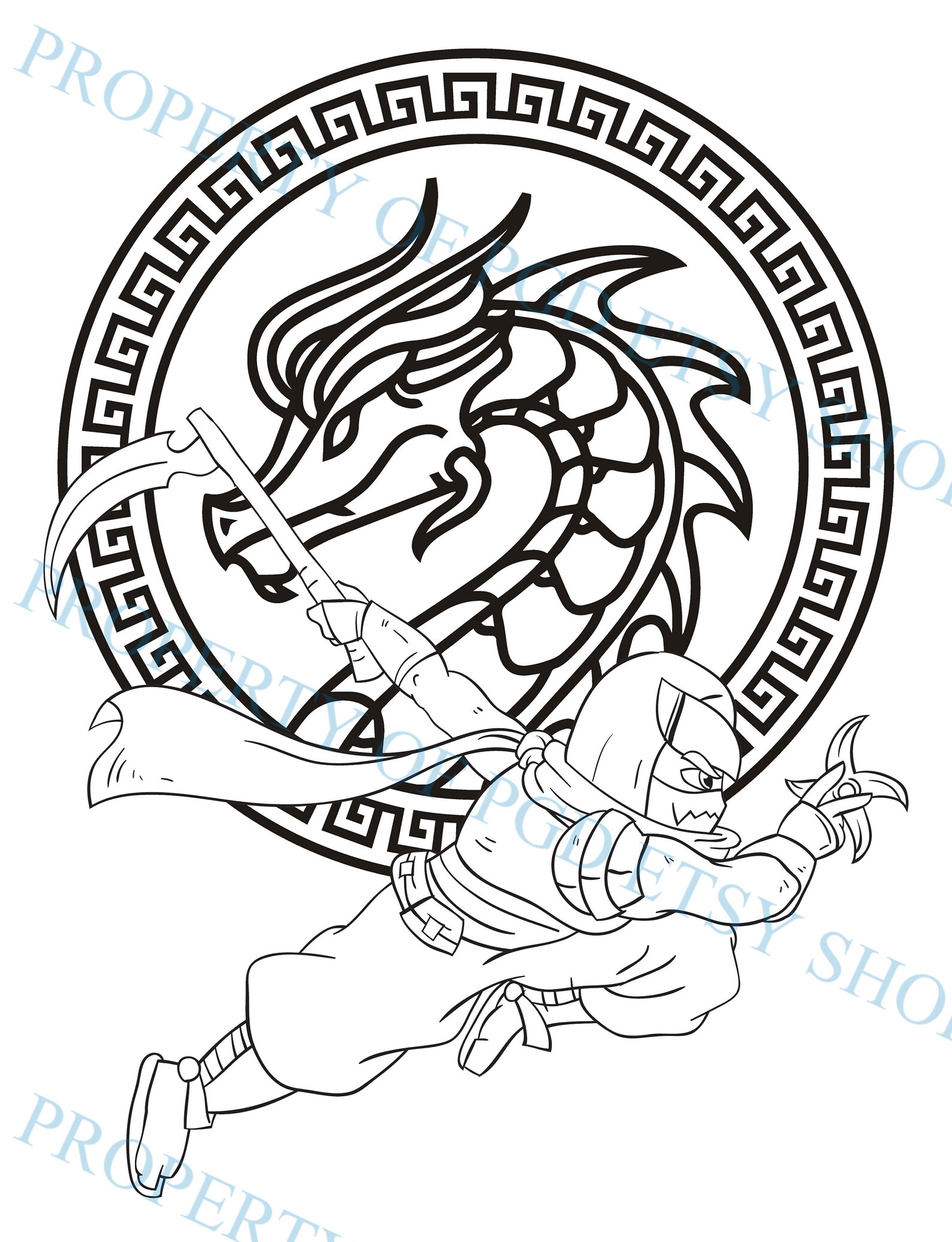 Ninja Japanese Warrior Coloring Book for Kids and Adults - Etsy