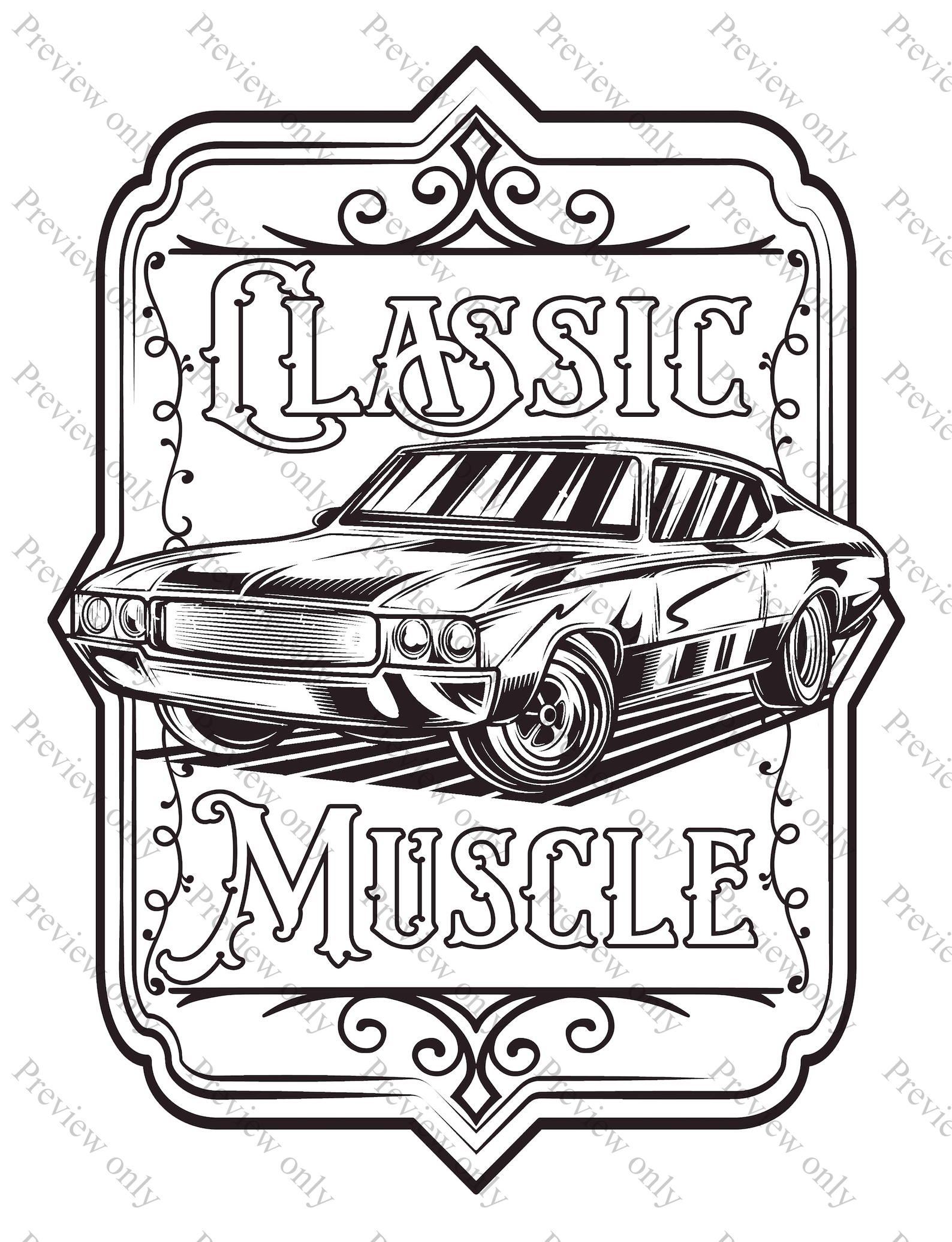 Classic Cars Coloring Pages 3 Pack Print and Color Vehicles - Etsy