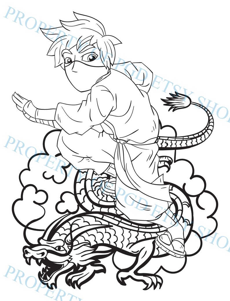 Ninja Japanese Warrior Coloring Book for Kids and Adults | Etsy