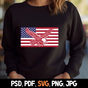 Flying Eagle American Flag Svg Png Pdf Psd Jpg File Types Vector Bird ...