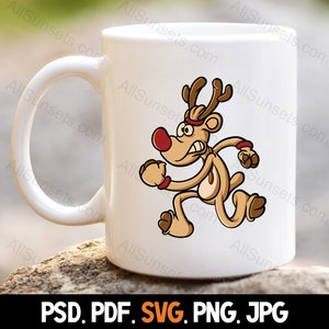 Reindeer Racing Svg Png Pdf Psd Jpg File Types 5k 10k Half Marathon ...