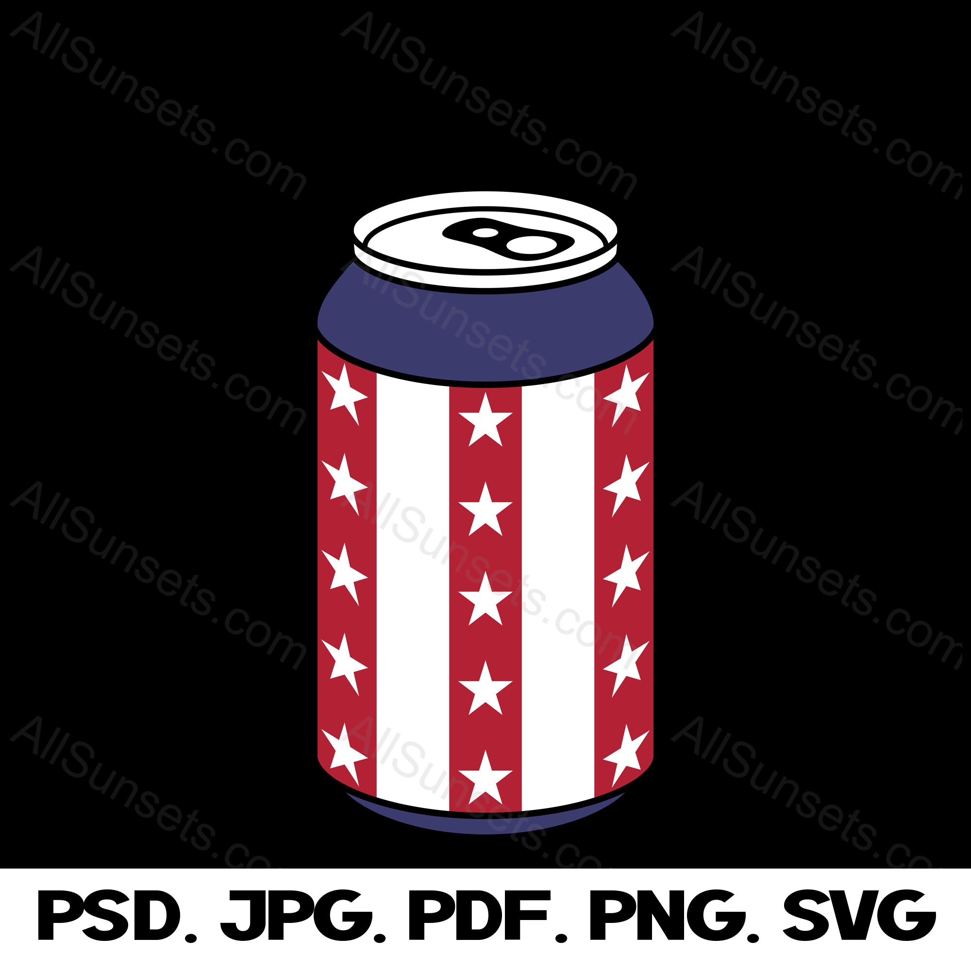 Patriotic Beer Can American Flag Svg Png Psd Pdf Jpg File Etsy Australia