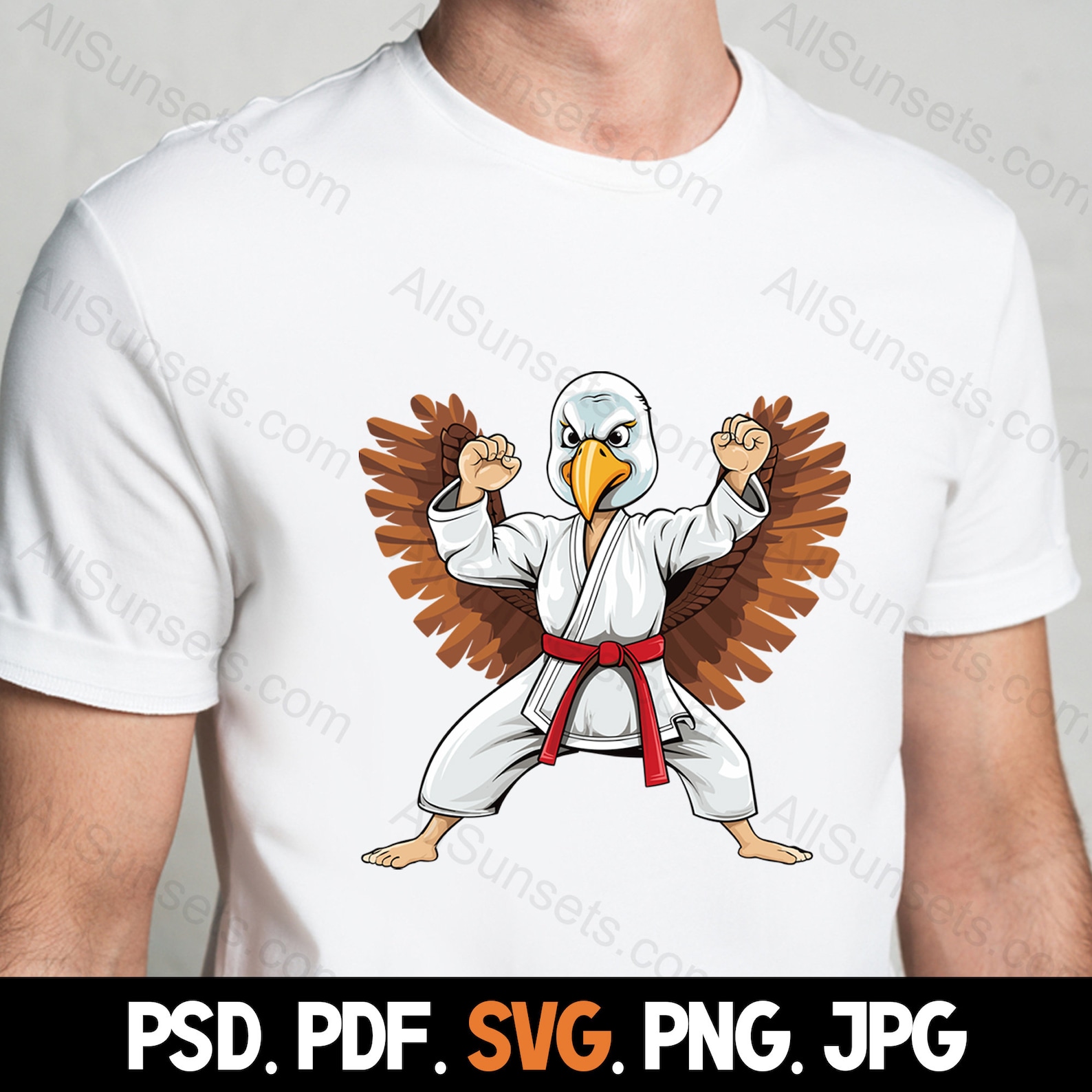Turkey Martial Arts Thanksgiving Clipart Svg Png Pdf Psd Jpg File Types ...