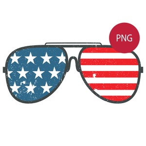 Sunglasses American Flag PNG Files Multi Pack 8 Patriotic 4th of July ...