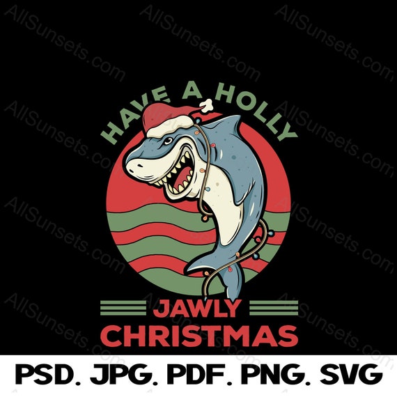 Holly Jawly Christmas Shirt Gift For Shark Christmas Light T-Shirt Holly Jawly Christmas Shirt Gift For Shark Christmas Light T-Shirt