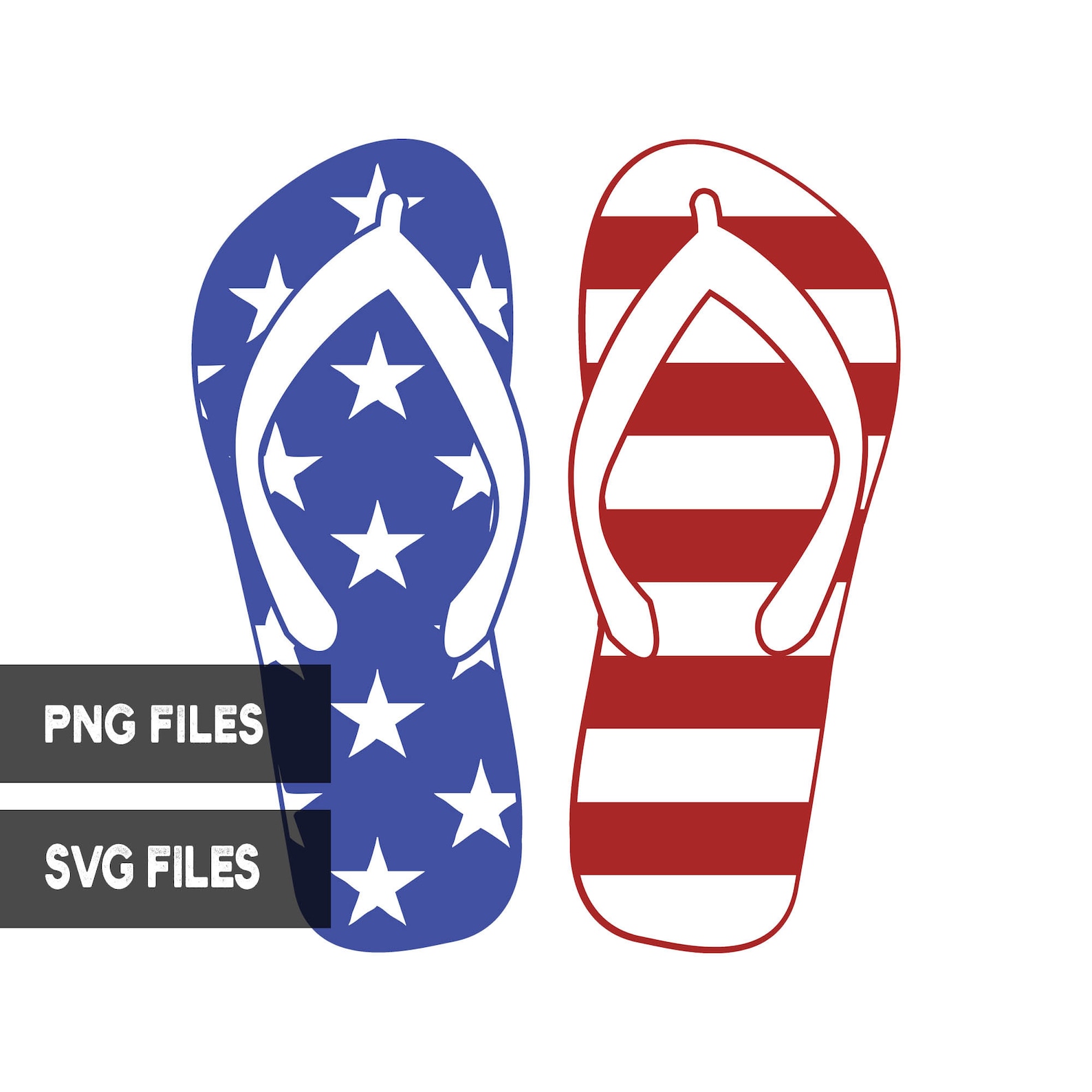 Flip Flops American Flag Red White Blue PNG SVG Patriotic | Etsy