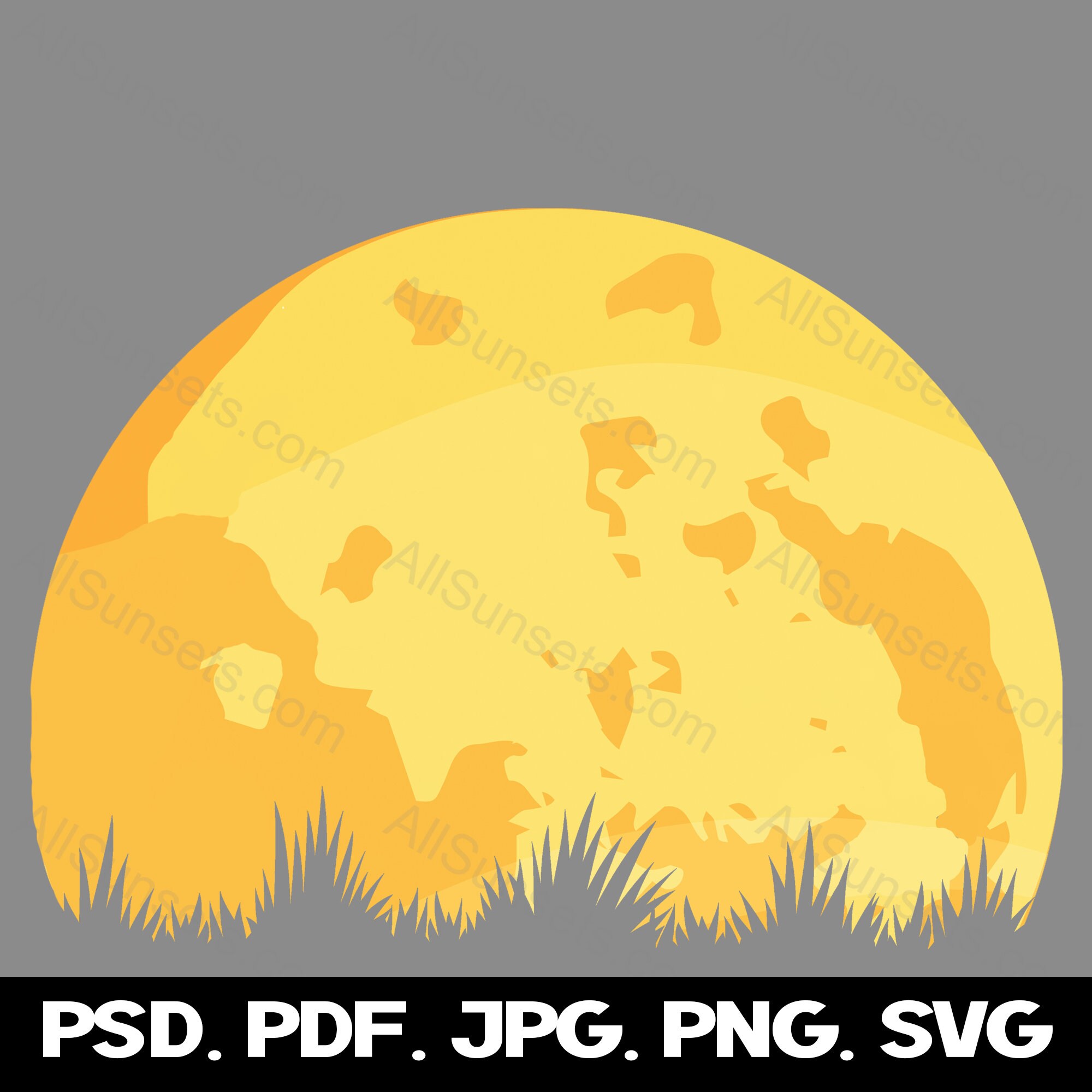 Full Moon SVG Moon Grass Cut Out PNG Cricut Cut Files Yellow Full Lunar  Circle Commercial Use Print on Demand Clipart - Etsy Finland, image size:2000x2000