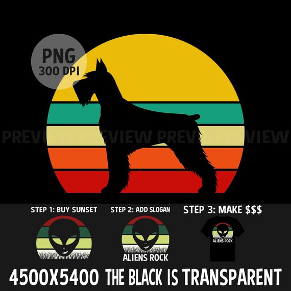 Clip Art & Image Files Dog Retro Vintage Sunset PNG and SVG Cut File ...
