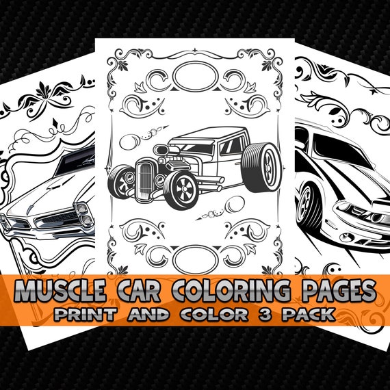 Muscle Cars Dibujos para colorear Hojas de página 3 Pack - Etsy España Muscle Cars Dibujos para colorear Hojas de página 3 Pack - Etsy España