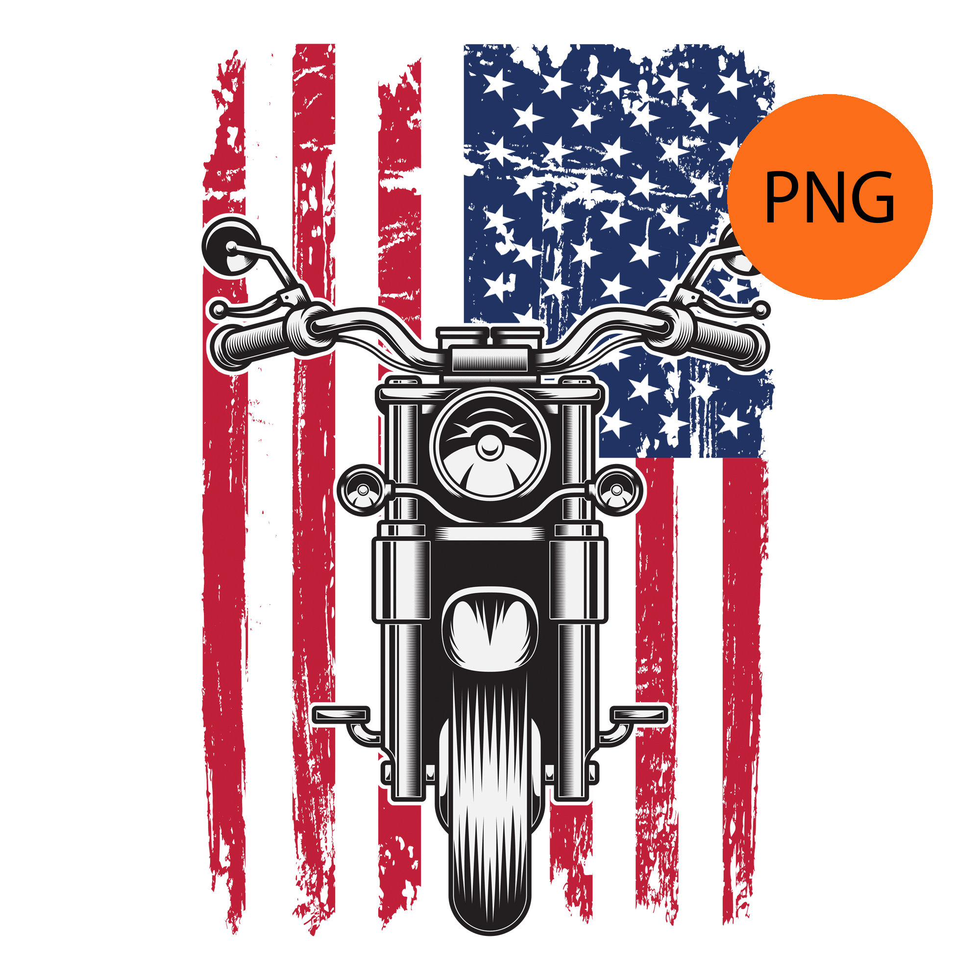American Flag Motorcycle PNG Patriotic Background USA Biker | Etsy