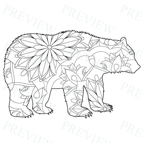 Download Kdp Wildlife Animals Mandala 24 Coloring Pages Interior Low Etsy