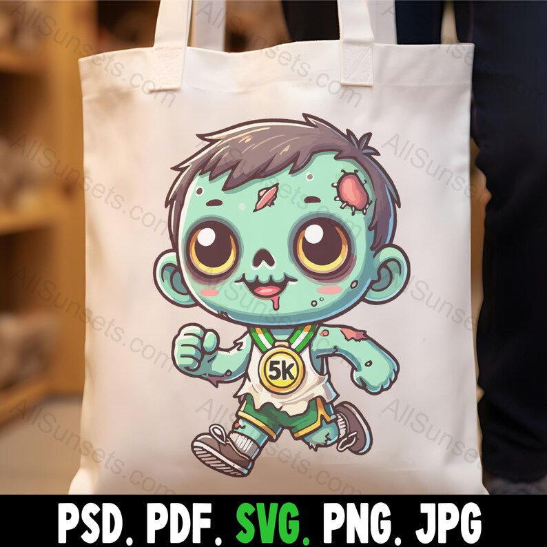 Zombie Racing Svg Zombie Cute Racing Clipart for Halloween 5K, 10K, Half Marathon Svg ...