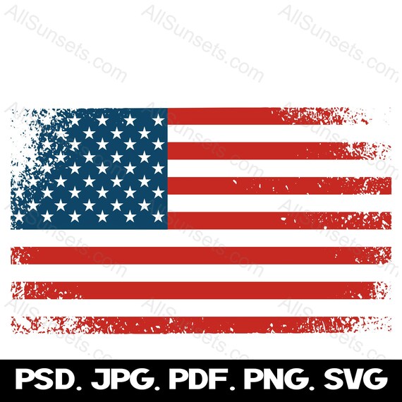 Distressed American Flag Svg Png Psd Pdf Jpg File Types - Etsy