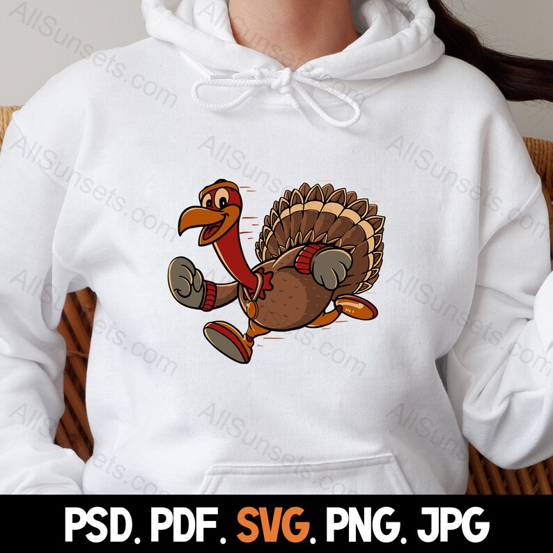 Turkey Racing Character Turkey Trot Racing Svg Png Pdf Psd Jpg File Types 5k 10k Half Marathon ...