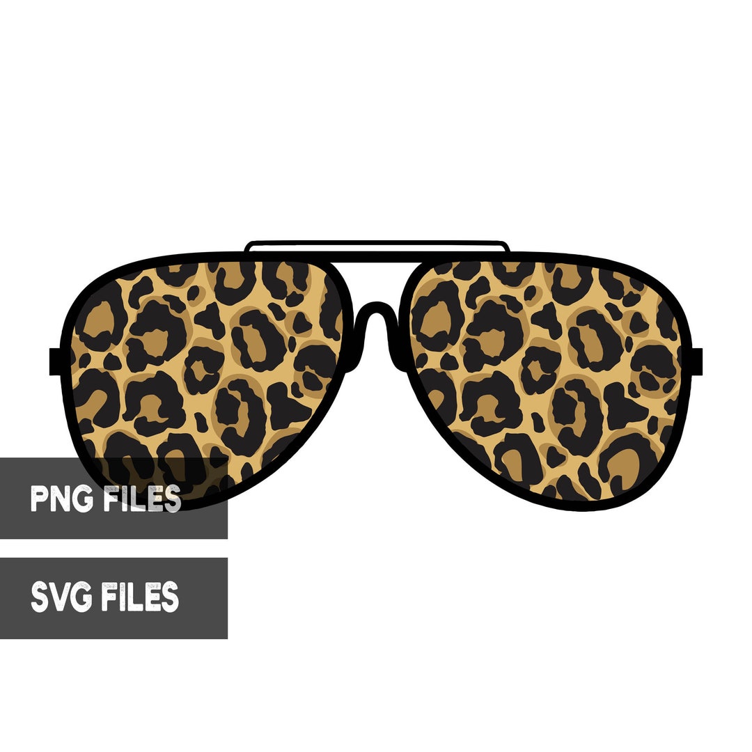 Leopard Print Aviator Sunglasses PNG SVG Cut Files Glasses - Etsy