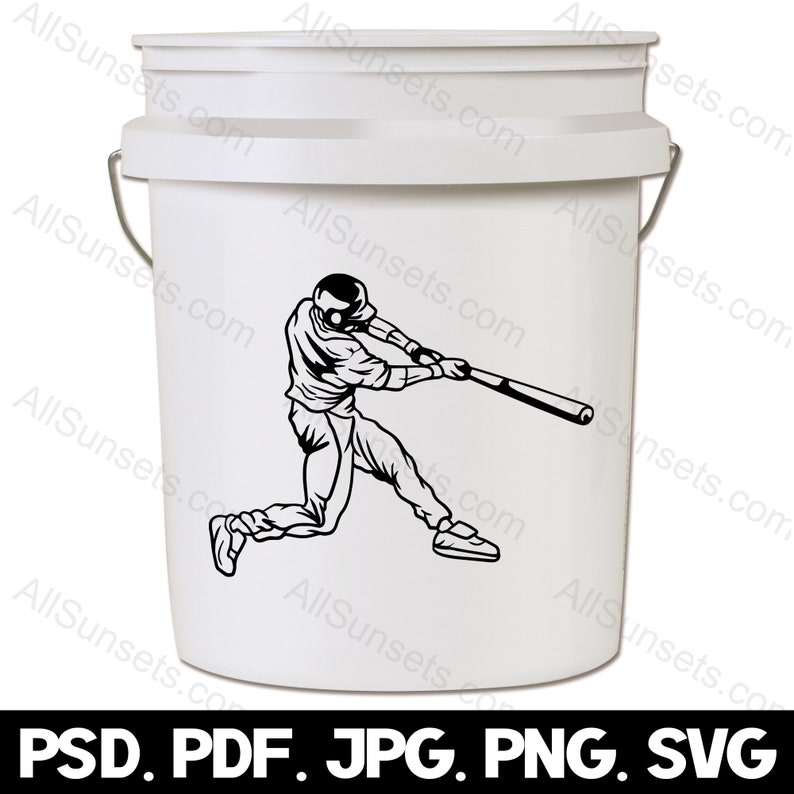 Baseball Player svg png jpg pdf psd File Types Male Batter Vector Silhouette Commercial Use Print On Demand Graphic Clipart