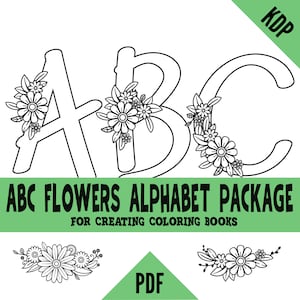 Download Kdp Alphabet Mandalas Coloring Pages Sheets Pdf Abc Letters Etsy