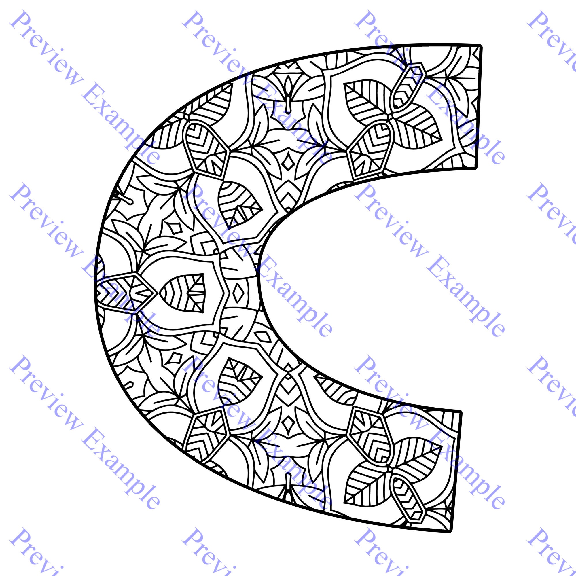 KDP Alphabet Mandalas Coloring Pages Sheets PDF ABC Letters Colouring ...