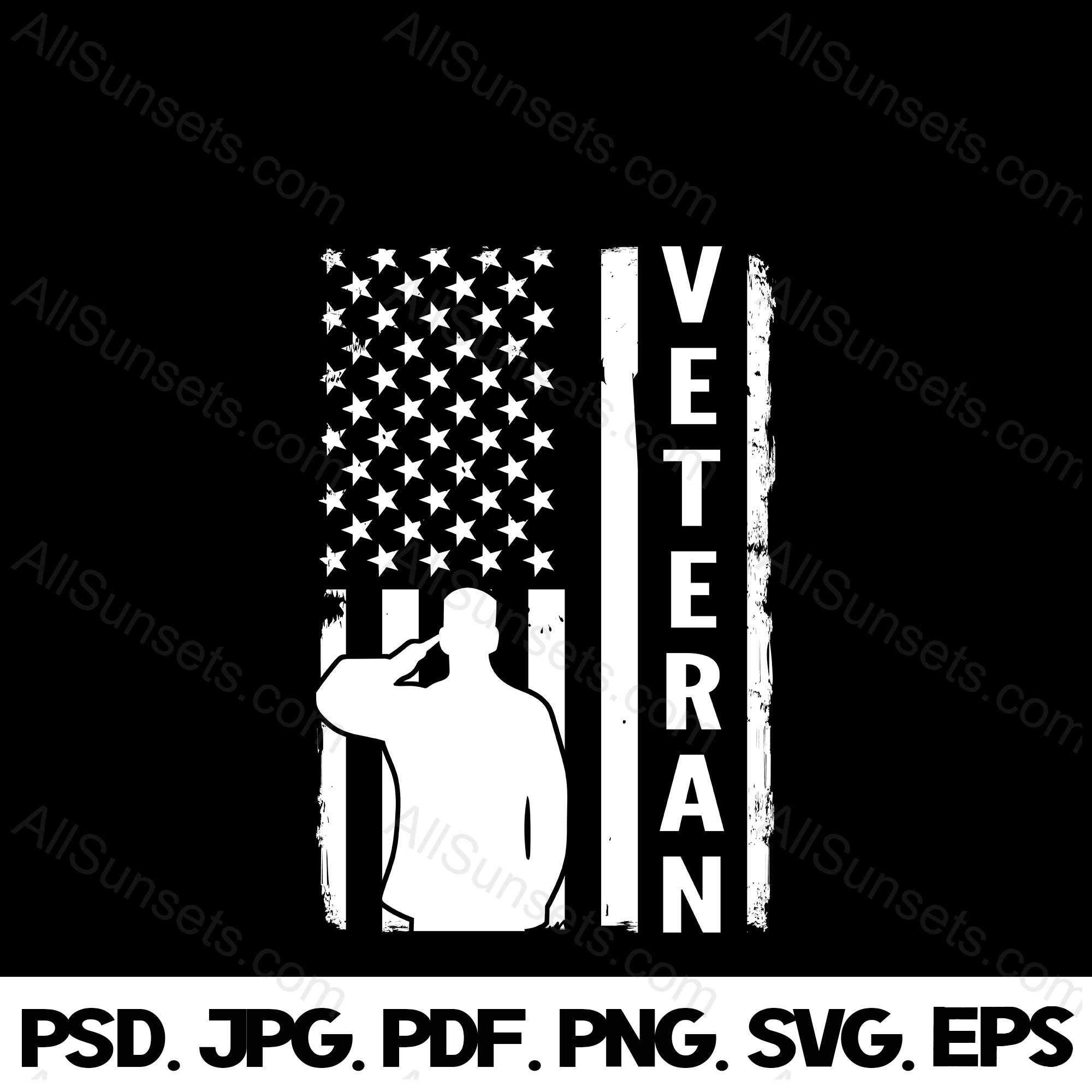 Veteran Text Soldier Salute American Flag Svg Png Eps Jpg Pdf Files ...