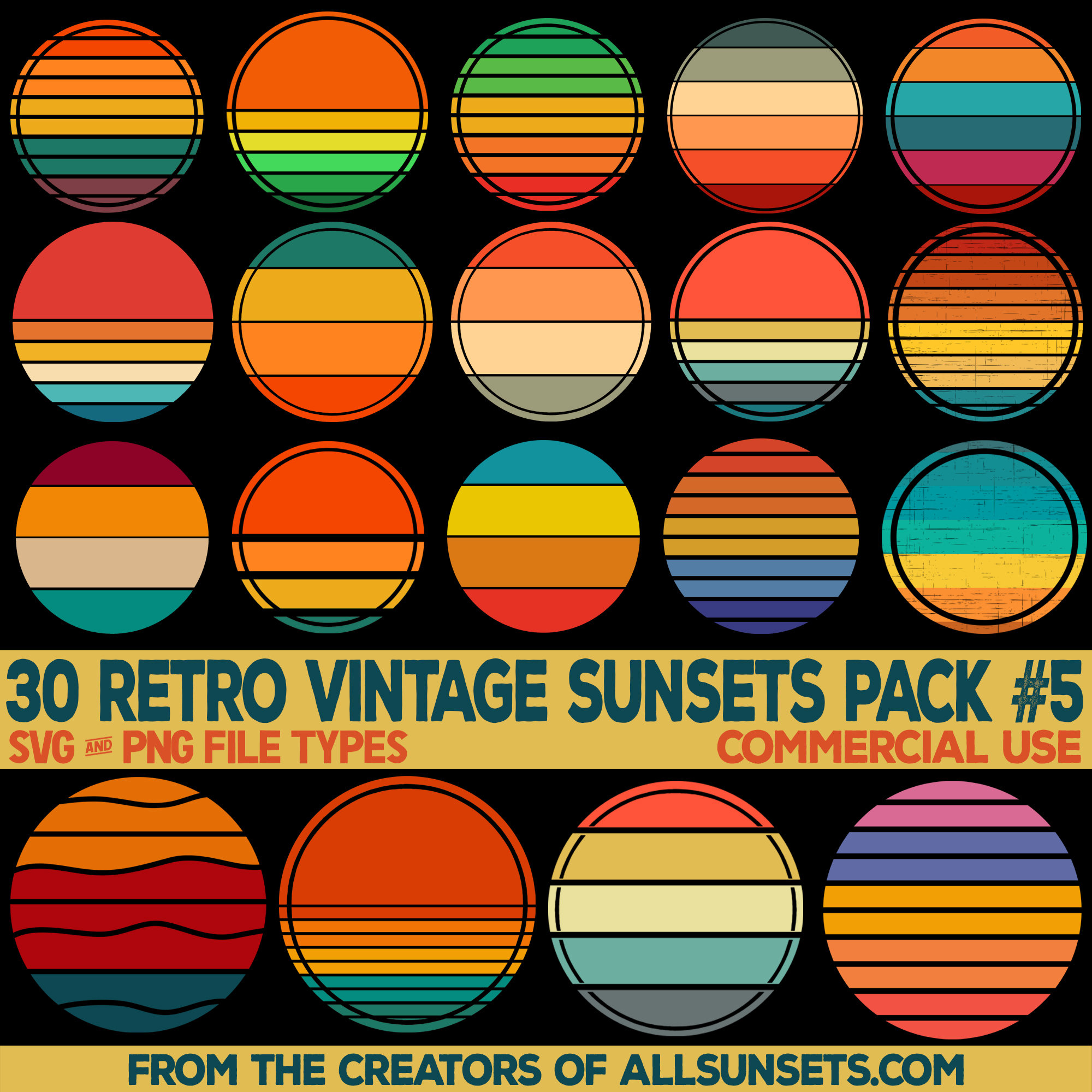 60 Multi Color Circle Pack