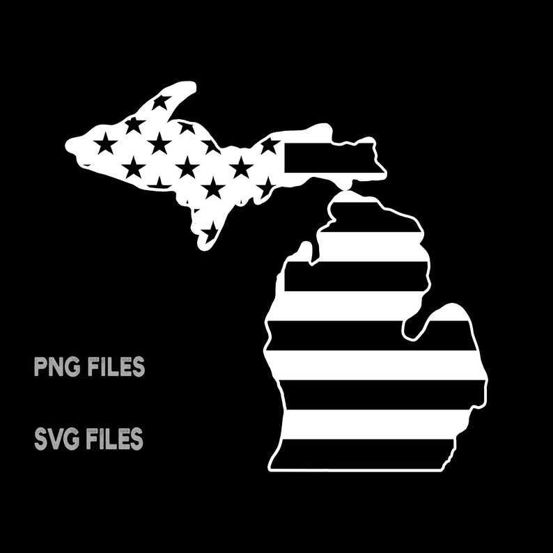 Michigan State Shape American Flag Svg Png Jpg Pdf Psd File Types ...