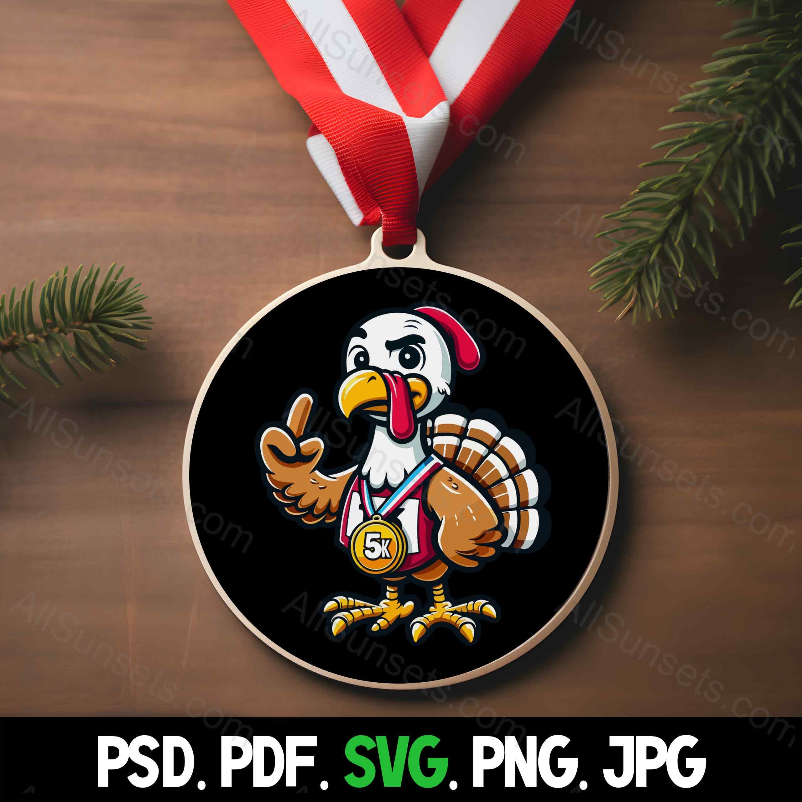 Turkey Racing Drawings Trotting Turkey Racing Svg Png Pdf Psd Jpg Files Funny Finger 5k ...