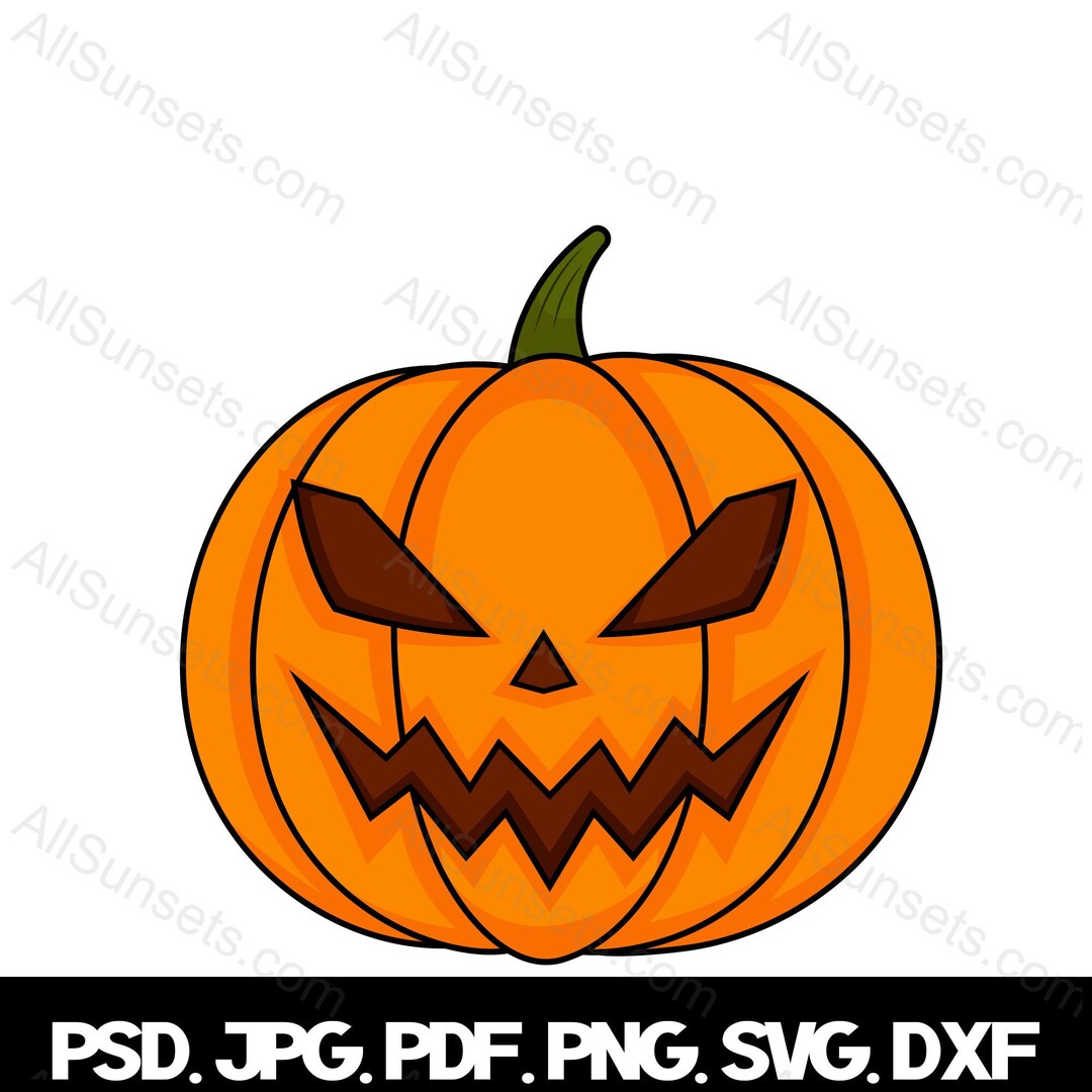 パンプキン ハロウィン svg png pdf psd jpg dxf ファイルタイプ