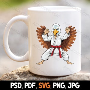 Turkey Martial Arts Thanksgiving Clipart Svg Png Pdf Psd Jpg File Types ...