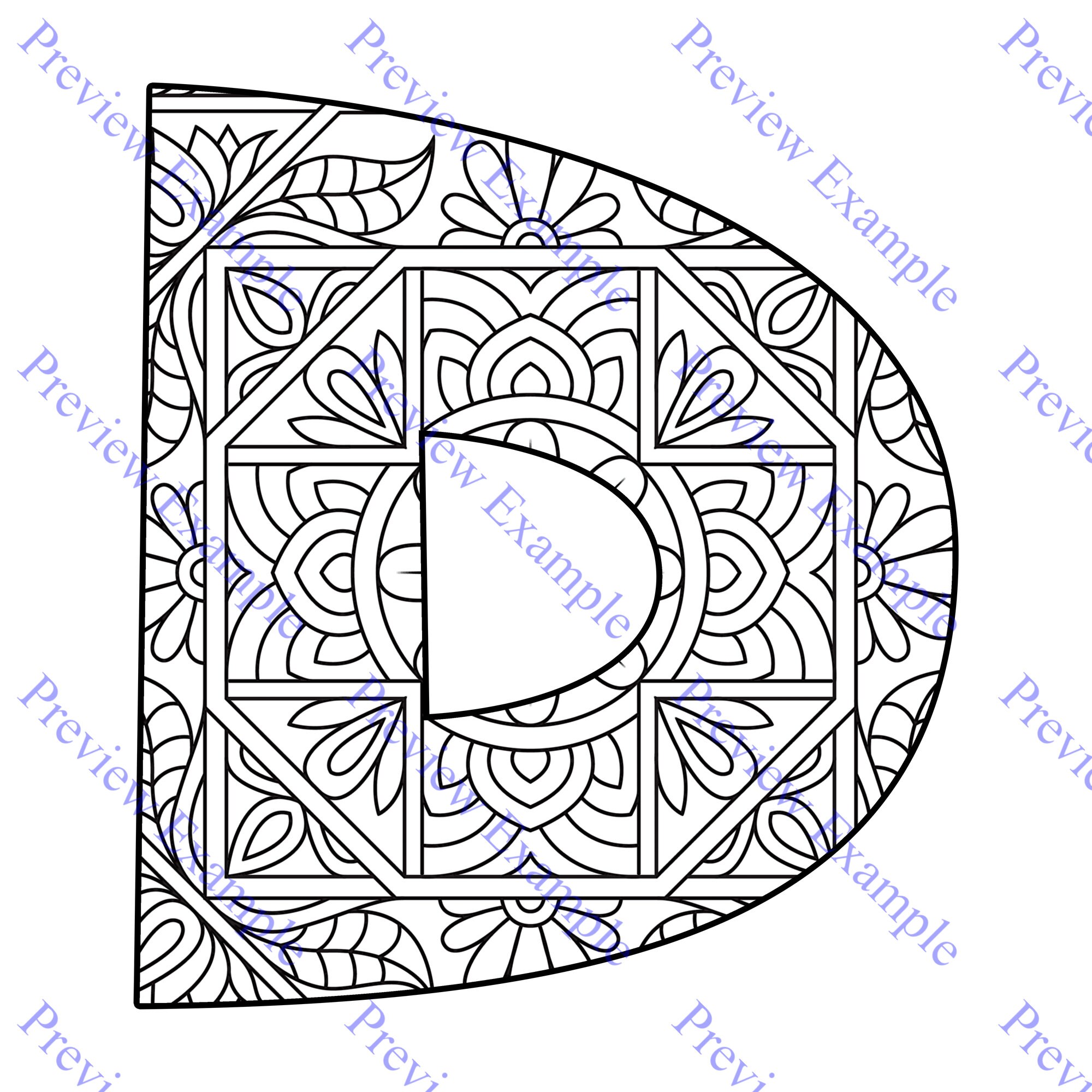 KDP Alphabet Mandalas Coloring Pages Sheets PDF ABC Letters Colouring ...