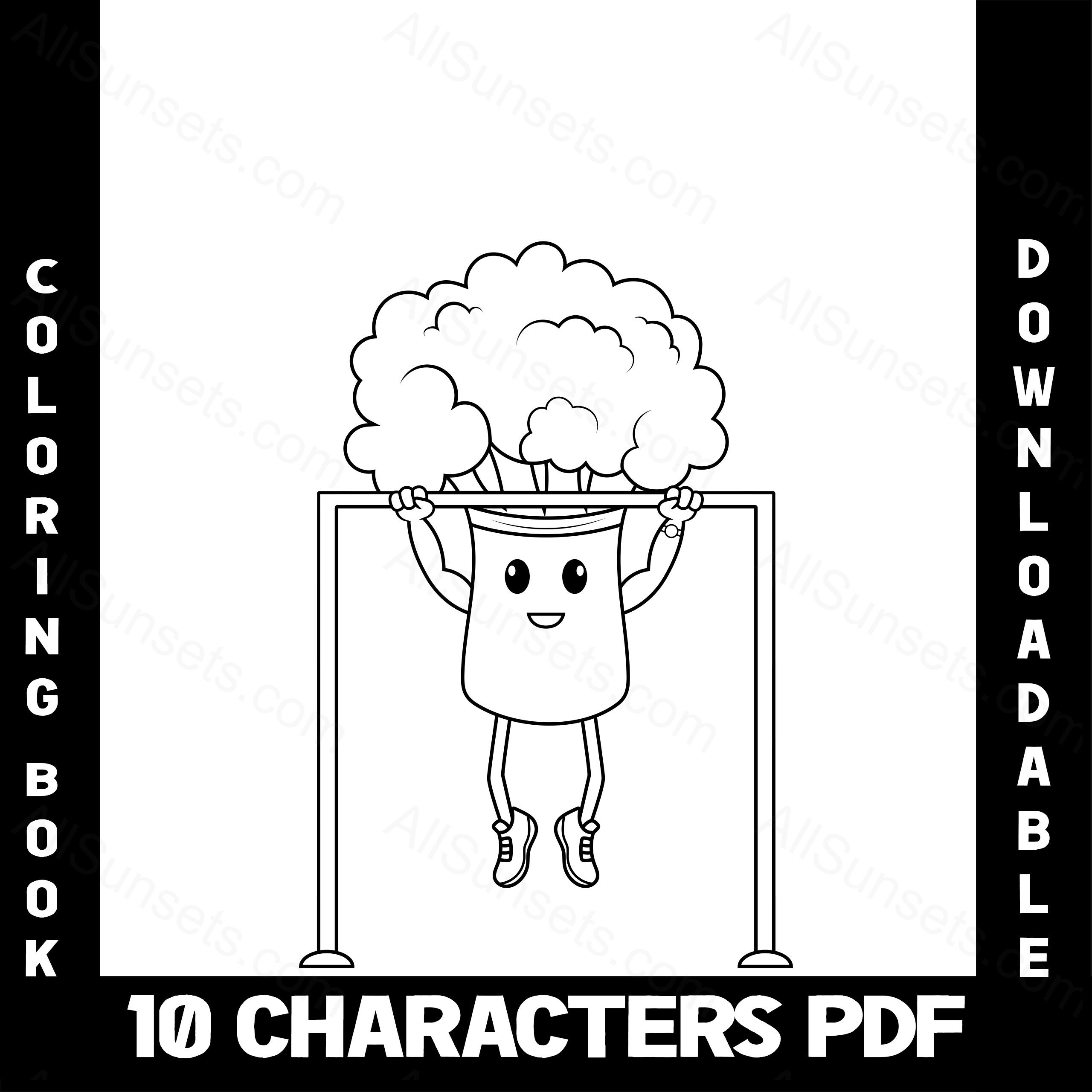 Kids Exercising Coloring Pages
