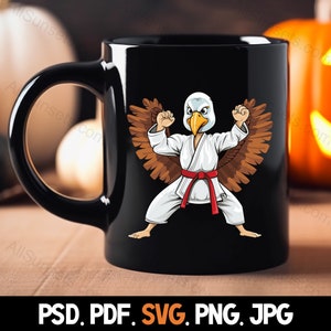 Turkey Martial Arts Thanksgiving Clipart Svg Png Pdf Psd Jpg File Types ...
